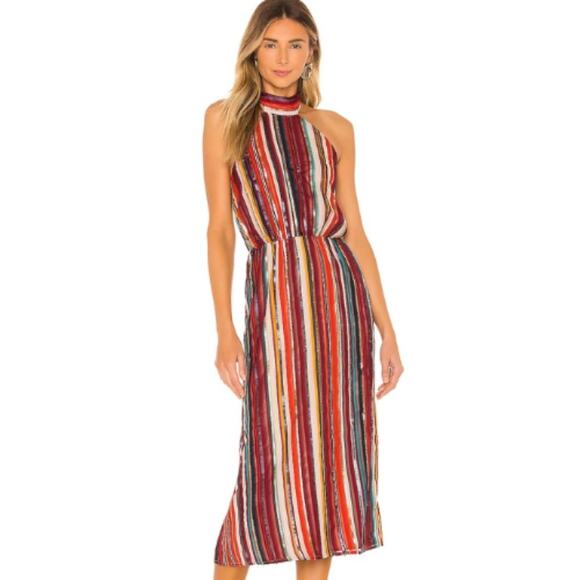 House of Harlow 1960 x REVOLVE Rafaela Midi Dress in Red Multi Stripe NW… - Picture 1 of 4